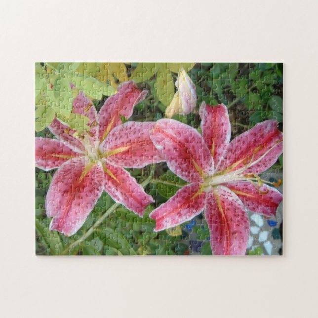 Stargazer Lilies Garden Puzzle (Horizontal)