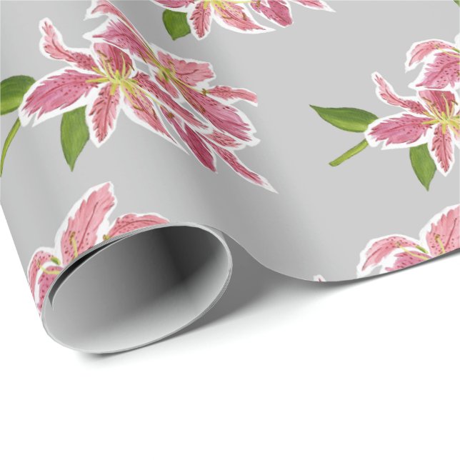 Stargazer Lilies Geschenkpapier (Rolleneckpunkt)