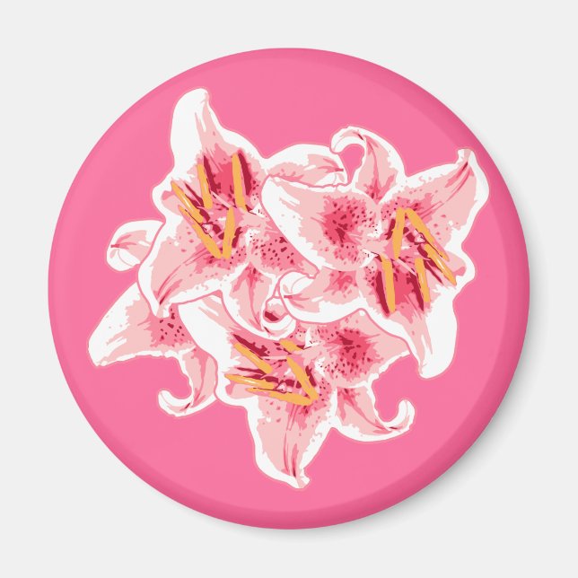 Stargazer Lilies Magnet (Vorne)