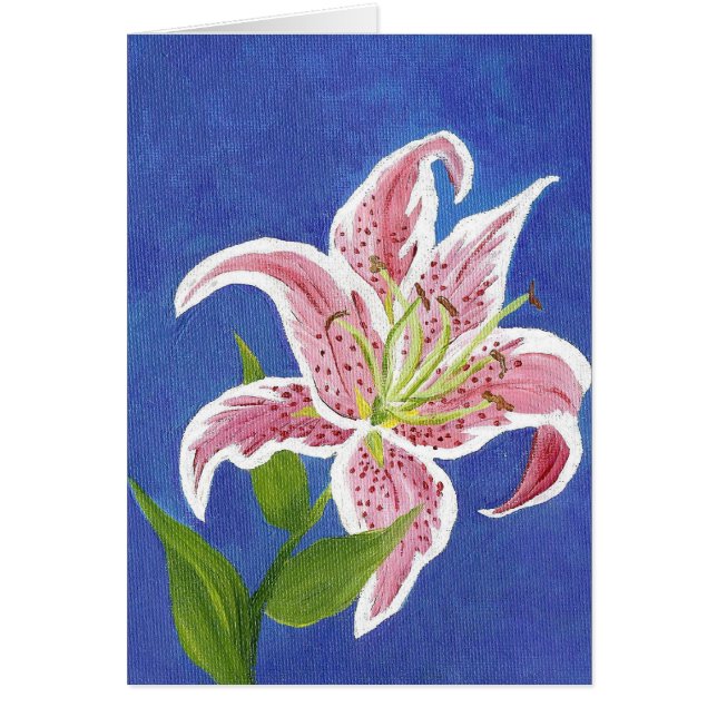 Stargazer Lily Blank-Karte (Vorne)