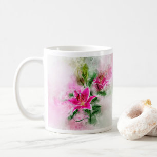 Stargazer Lily Blume Aquarell - wb 02 Kaffeetasse