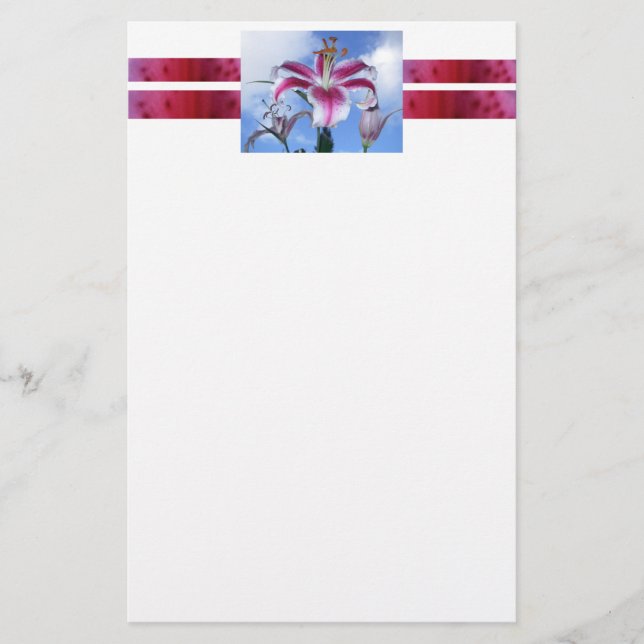 Stargazer Lily Briefpapier (Vorderseite)