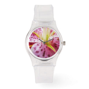 Stargazer Lily Bright Magenta Armbanduhr