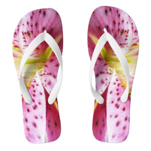Stargazer Lily Bright Magenta Flip Flops