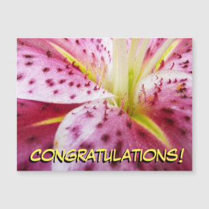 Stargazer Lily Bright Magenta Magnetkarte