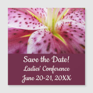 Stargazer Lily Bright Magenta Magnetkarte