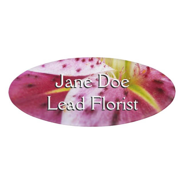 Stargazer Lily Bright Magenta Namenschild (Vorderseite)