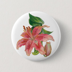 Stargazer Lily Button