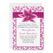 Stargazer Lily Hochzeit Einladung