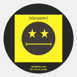 Stargazer Runder Aufkleber