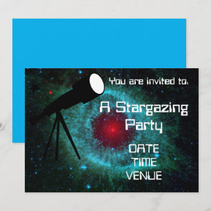 Stargazing Astronomieteleskop Party Einladung
