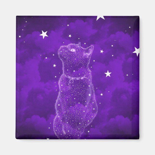 Stargazing Cat Magnet (Vorne)