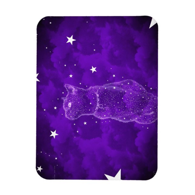 Stargazing Cat Magnet (Vertikal)