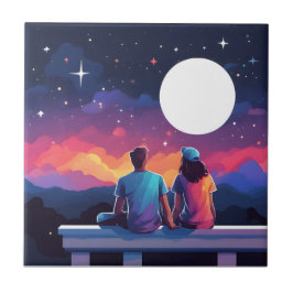 Stargazing Couple Fliese