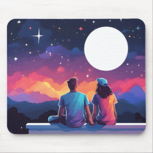 Stargazing Couple Mousepad