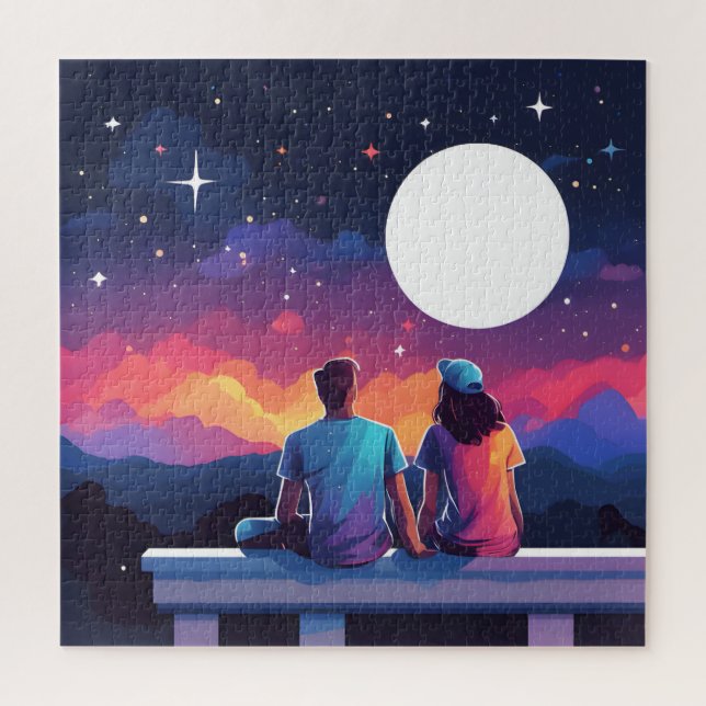 Stargazing Couple Puzzle (Vertikal)