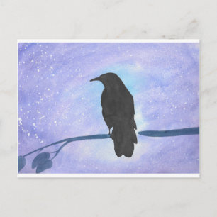Stargazing Crow Postkarte