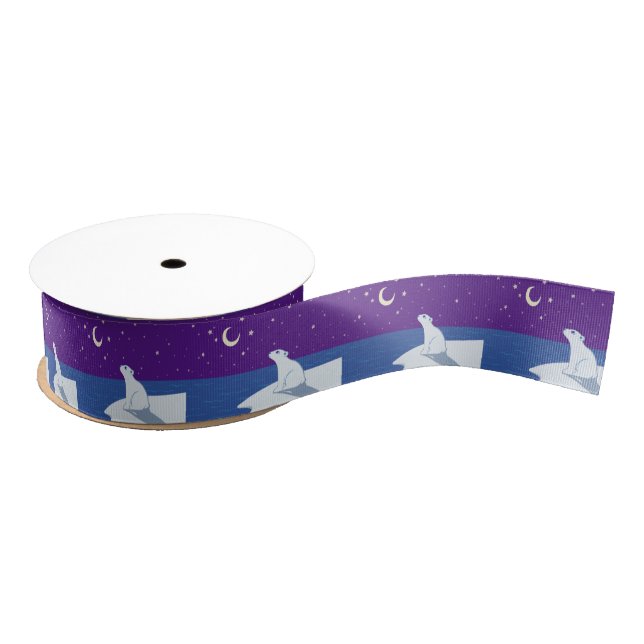 Stargazing Eisbär-CUB-Kunst Ripsband (Spule)