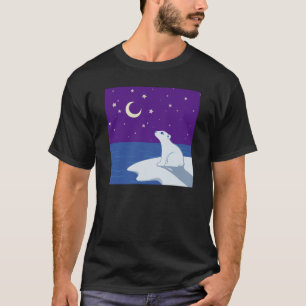 Stargazing Eisbär-CUB-Kunst T-Shirt