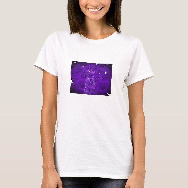 Stargazing Katzen-T - Shirt (Vorderseite)