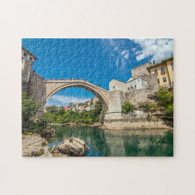 Stari Most Bridge Landbrücke Bosnien Landsc Puzzle (Horizontal)