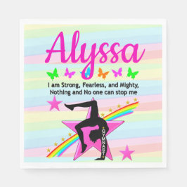 STARK, ANGST UND MÄCHTIG GYMNAST SERVIETTE