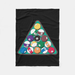 Stark beanspruchte Billardkugeln Fleecedecke