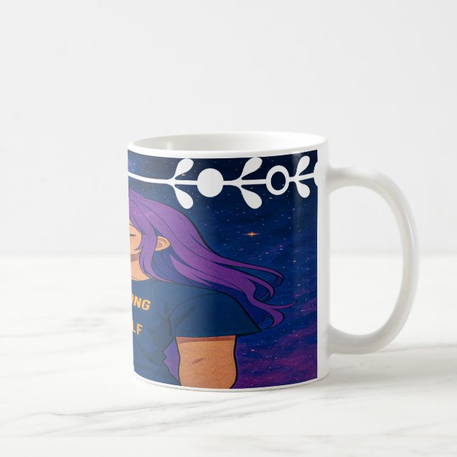 Stark für dich selbst sein – Inspirierende Anime-T Kaffeetasse (Rechts)