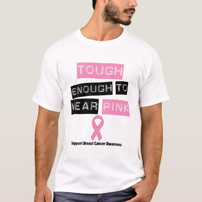 Stark genug rosa Brustkrebs tragen T-Shirt (Vorderseite)