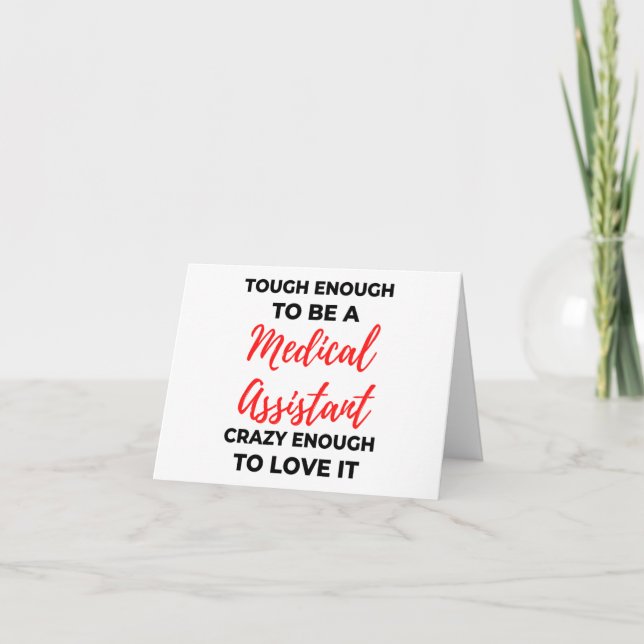 stark genug, um ein medizinischer Assistent zu sei Karte (Vorderseite)
