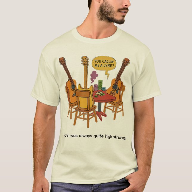 Stark gespannte Leier T-Shirt (Vorderseite)