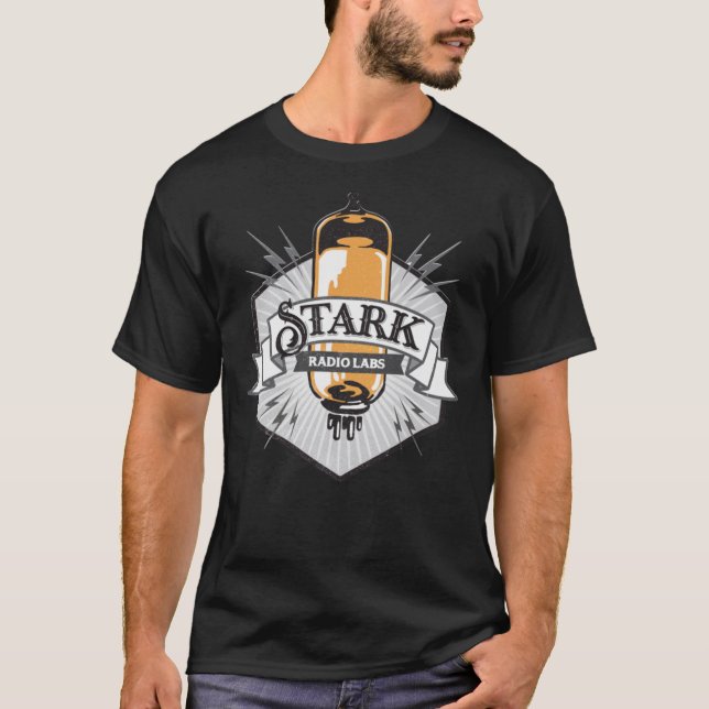 Stark Industries Throwback-Logo T-Shirt (Vorderseite)