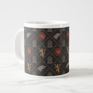 Stark, Lannister, Targaryen, Iron Throne Muster Jumbo-Tasse
