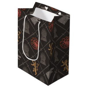 Stark, Lannister, Targaryen, Iron Throne Muster Mittlere Geschenktüte