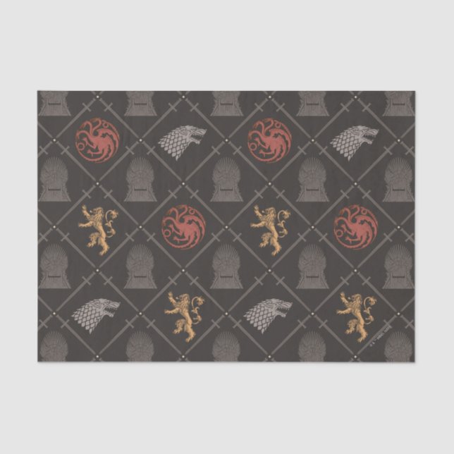 Stark, Lannister, Targaryen, Iron Throne Muster Seidenpapier (Vorderseite)