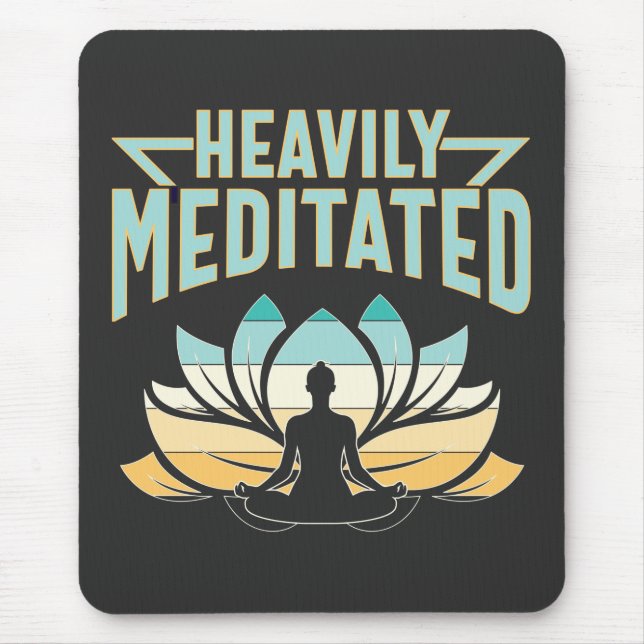 stark meditiert - Yoga Mousepad (Vorne)