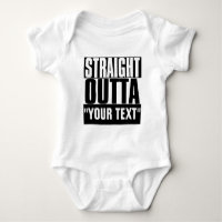 STARK OUTTA "YOUR TEXT" CUSTOM BABY BODYSUIT