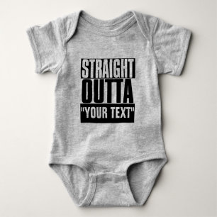 STARK OUTTA "YOUR TEXT" CUSTOM BABY STRAMPLER