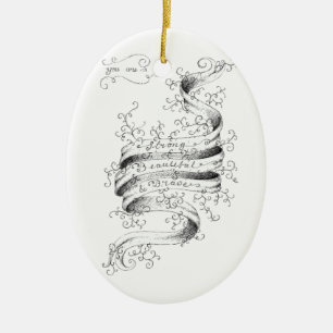 Stark, schön u. tapfer keramik ornament