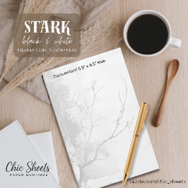 Stark Schwarz-Weiß Shabby-Chic-Design Schreibwaren Briefpapier