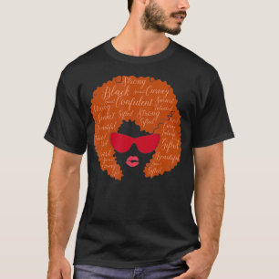 Stark Schwarze Frau Afro Weltkulturerbe der Unesco T-Shirt