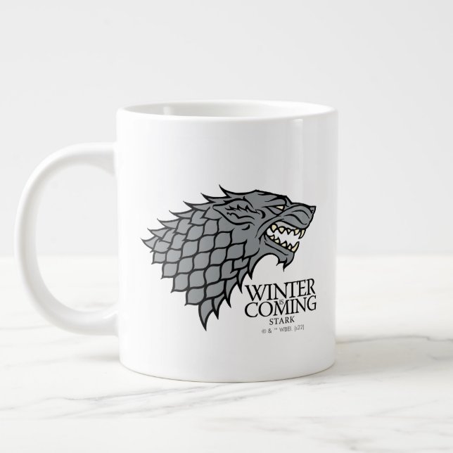 Stark Sigil - der Winter kommt Jumbo-Tasse (Links)
