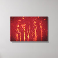 Stark Trees Starry Sky Red Nature
