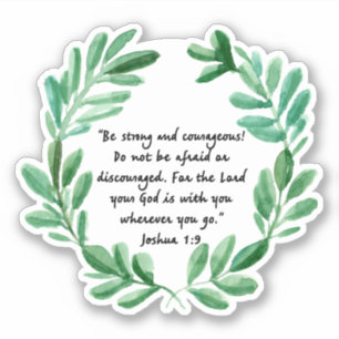 stark und mutig sein aufkleber