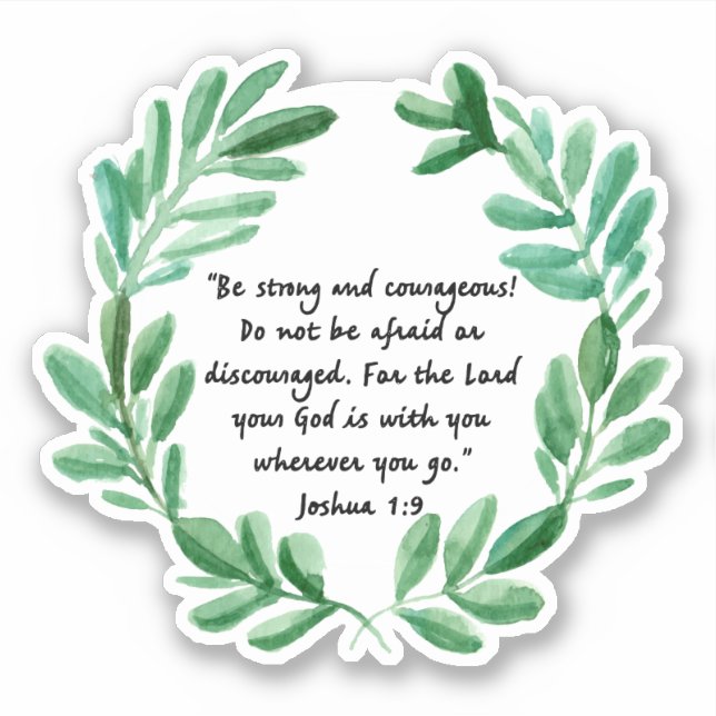 stark und mutig sein aufkleber (Vorderseite)