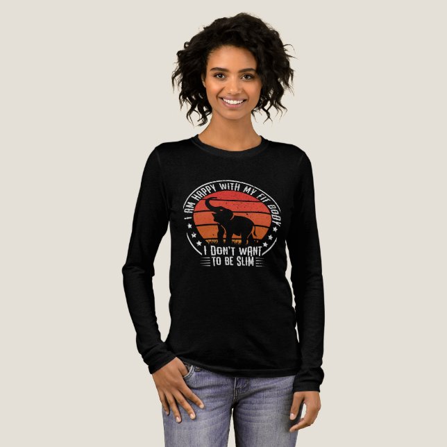 Stark wie ein Elefant Tri-Blend Shirt (Volle Vorderseite)