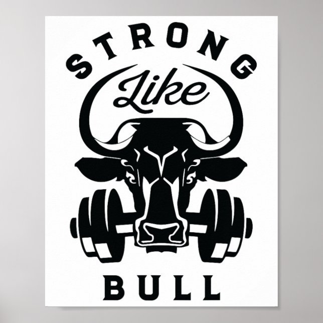stark wie eine Bull Power Hub Bodybuilding 6 Poster (Vorne)