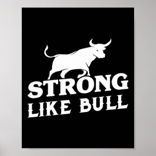 stark wie eine Bull Powerlift-Bodybuilding 3 Poster
