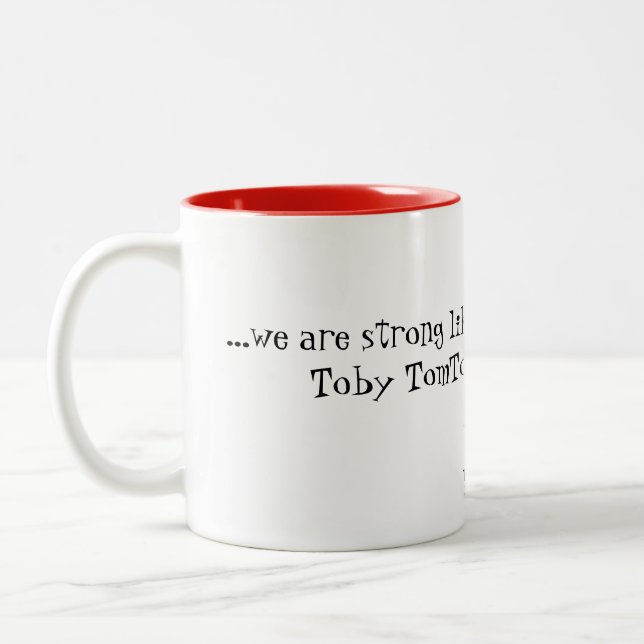 Stark wie eine Eichen-Keramik-Kaffee-Tasse Zweifarbige Tasse (Links)