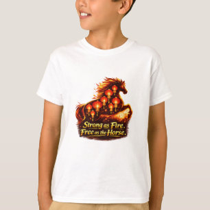 Stark wie Feuer, frei wie das Pferd Laternen Kunst T-Shirt